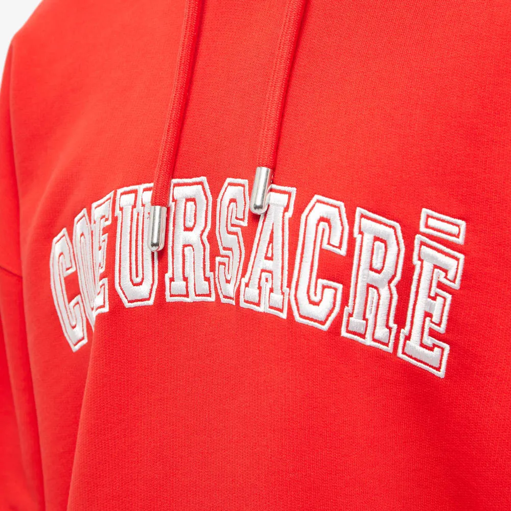 AMI Paris Coeur Sacre Popover hoodie, scarlet