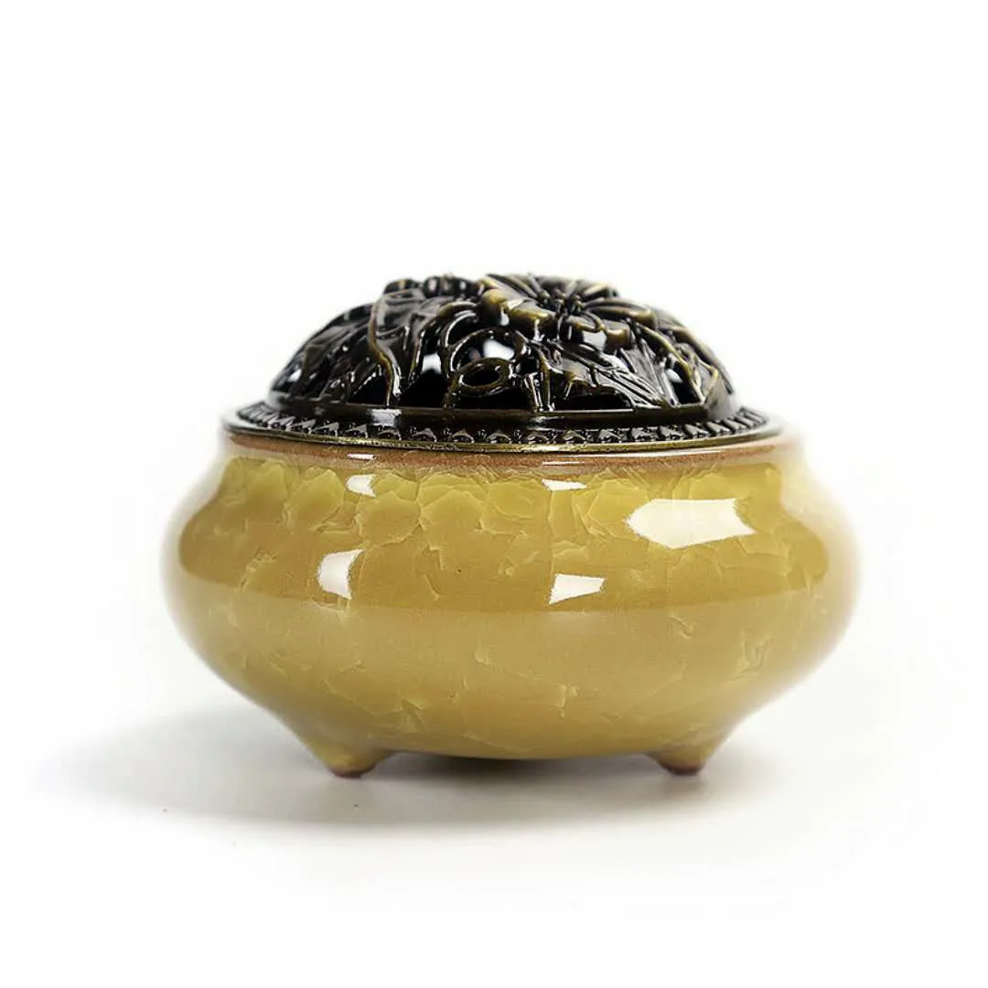 Ceramic Incense Stick Holder - Incense burner - Incense Holder - Traditional Chinese Décor - Burner Box - Ash Catcher - Boho Hippie Natural