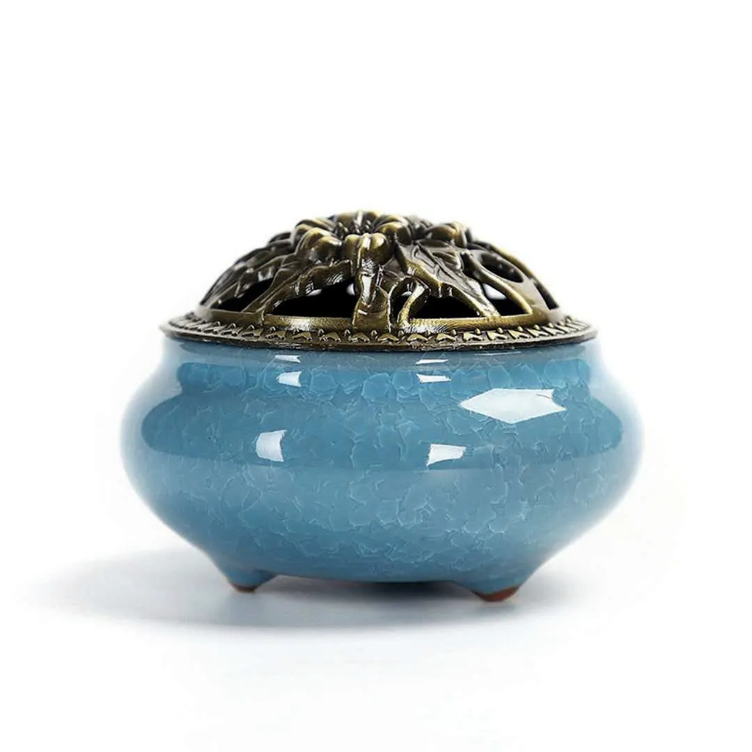Ceramic Incense Stick Holder - Incense burner - Incense Holder - Traditional Chinese Décor - Burner Box - Ash Catcher - Boho Hippie Natural