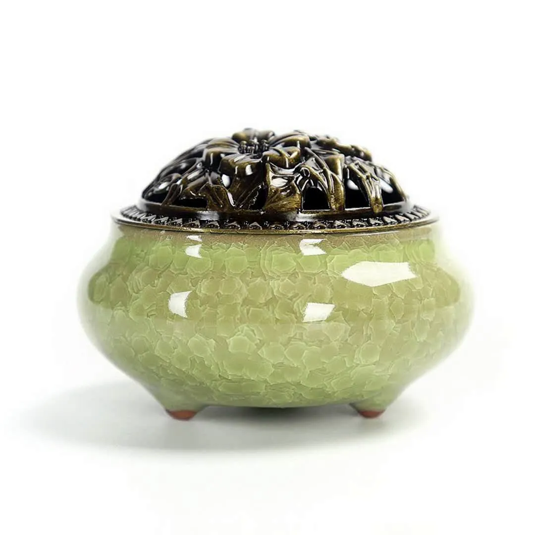 Ceramic Incense Stick Holder - Incense burner - Incense Holder - Traditional Chinese Décor - Burner Box - Ash Catcher - Boho Hippie Natural