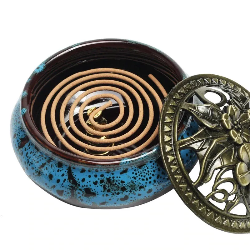 Ceramic Incense Stick Holder - Incense burner - Incense Holder - Traditional Chinese Décor - Burner Box - Ash Catcher - Boho Hippie Natural