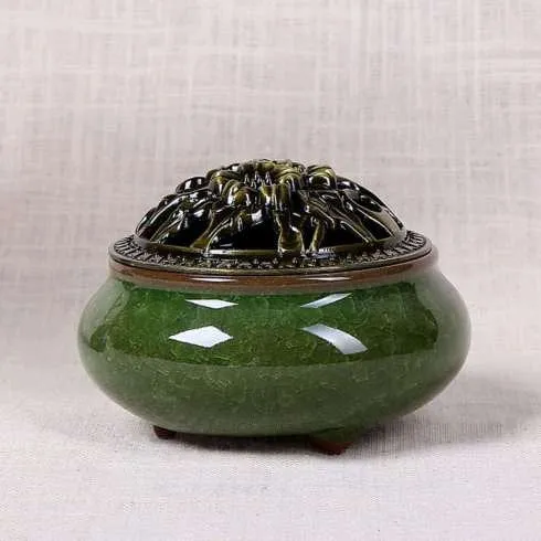 Ceramic Incense Stick Holder - Incense burner - Incense Holder - Traditional Chinese Décor - Burner Box - Ash Catcher - Boho Hippie Natural