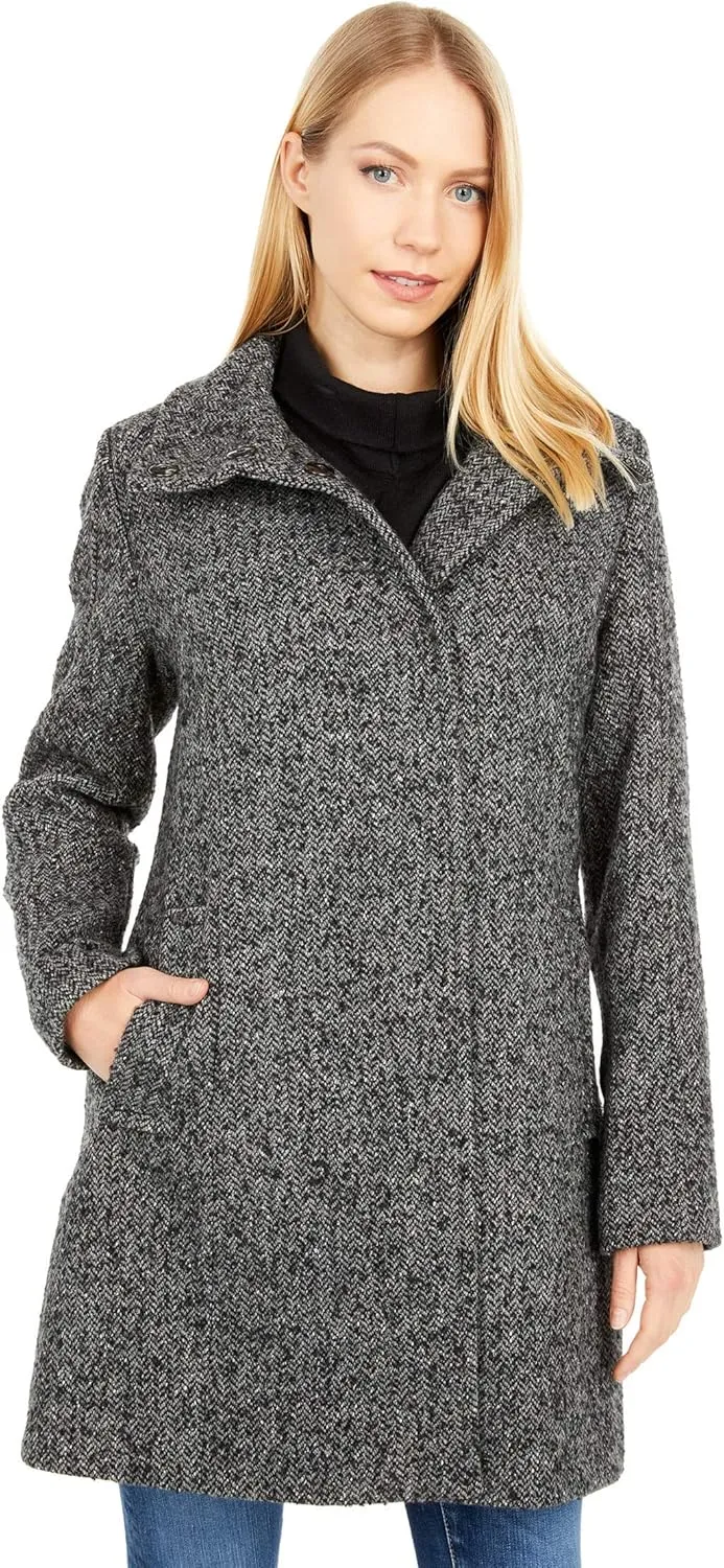 Cole Haan Women's Alpaca Blend Dropped Shoulder Coat