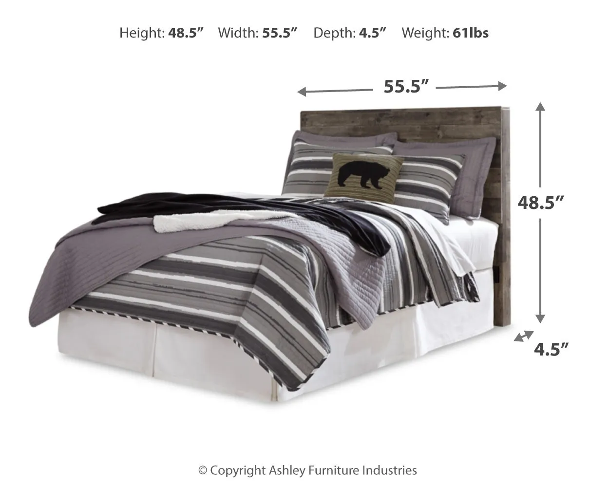 Derekson Full Panel Headboard Bed with Dresser