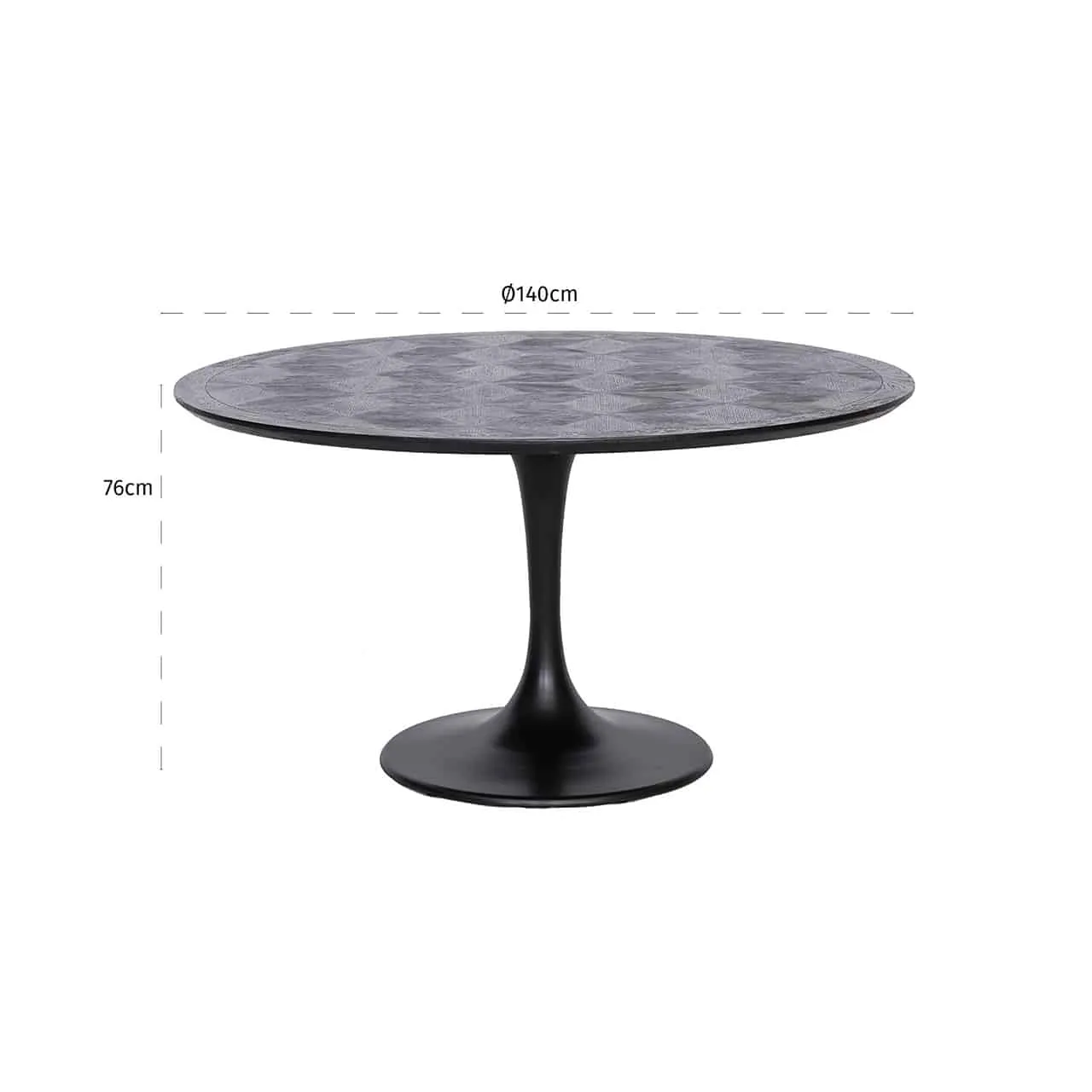 Dining table Blax Round Ø140 (Black)