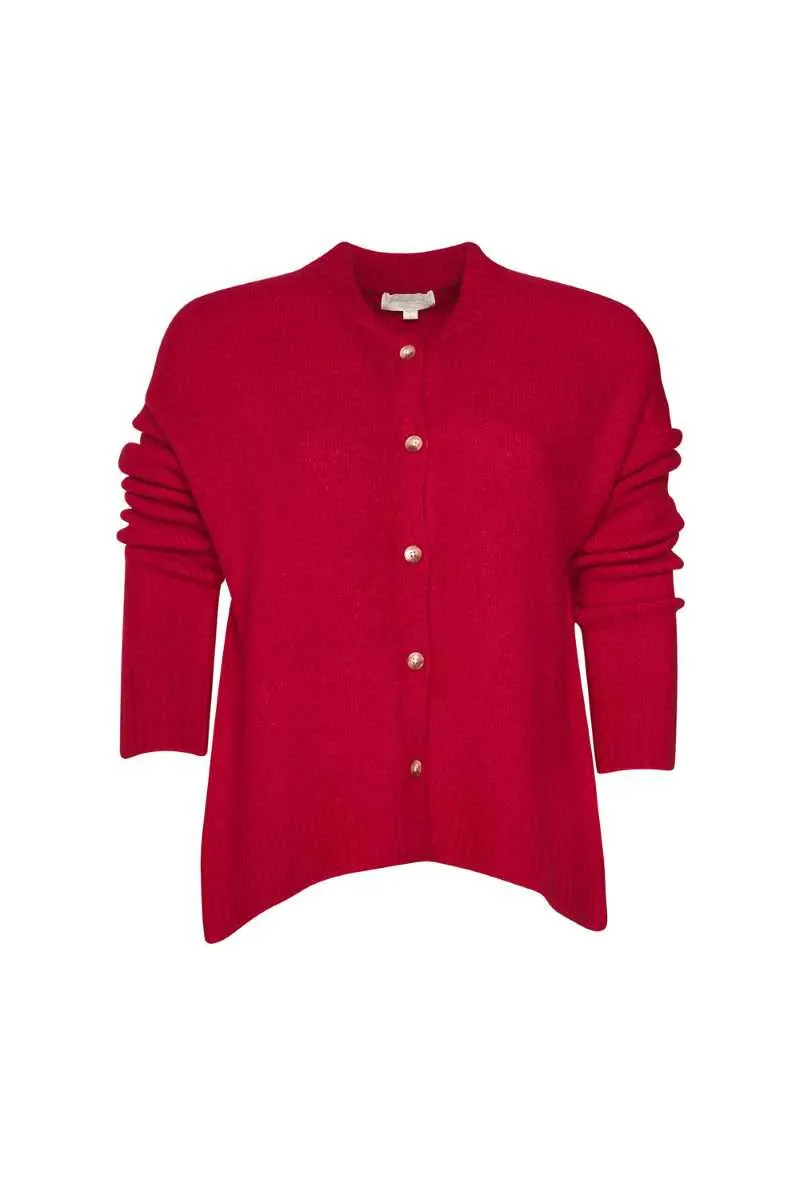 Downy-Jr Cardi in Scarlet MSK150 by Madly Sweetly