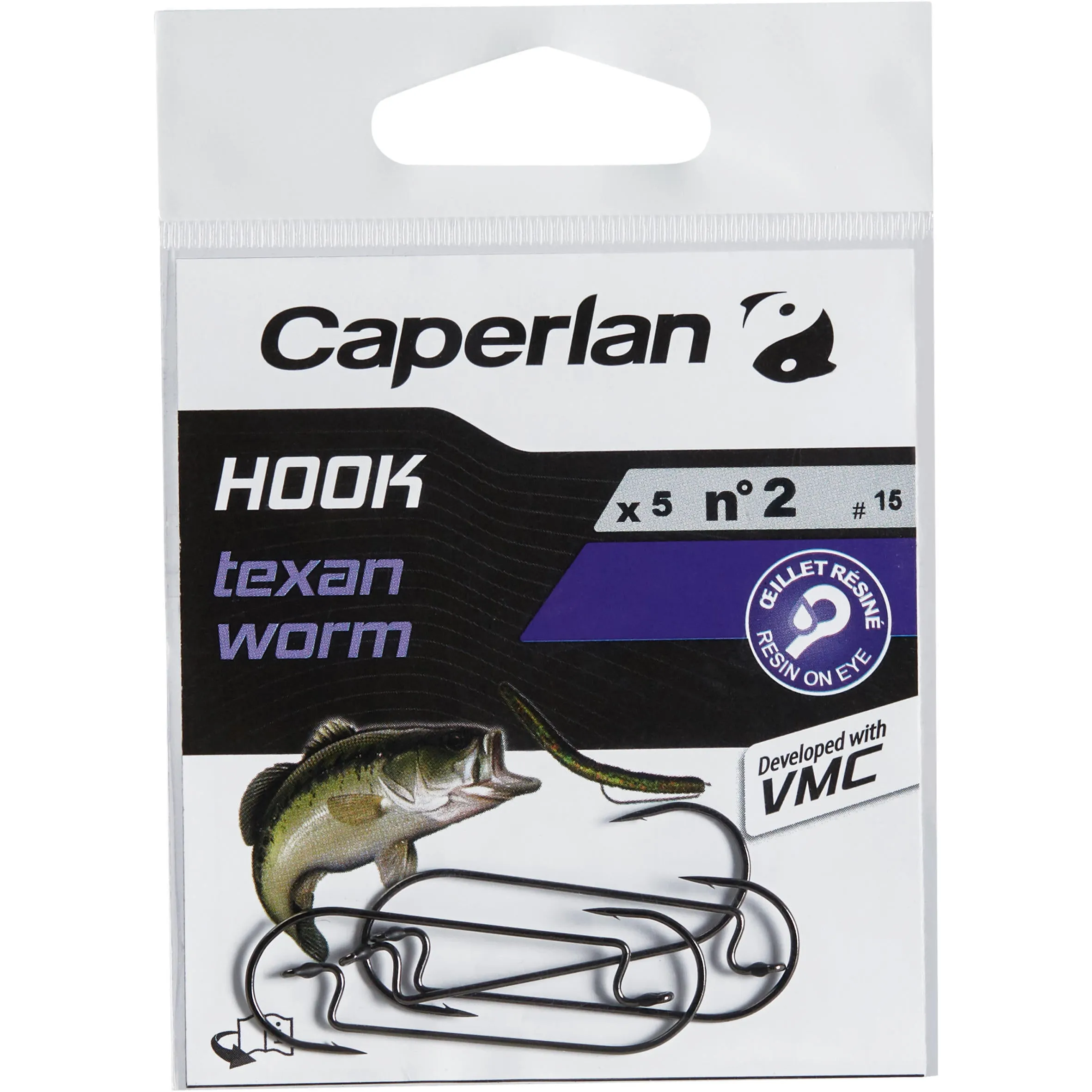Hook Texan Worm 2 fishing hook CAPERLAN