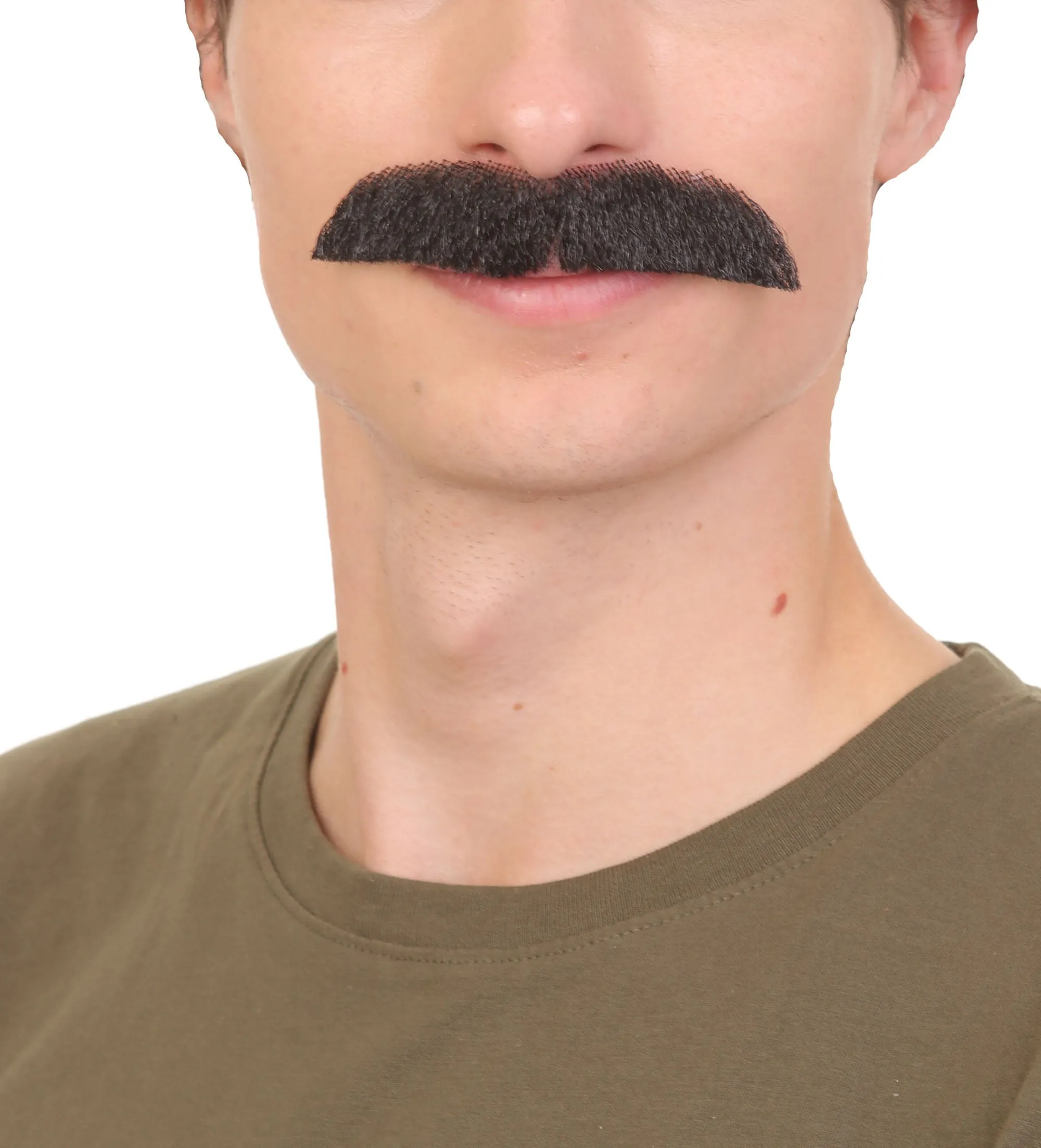 HPO Adult Men's Fake Human Hair Tv Show Mustache |  Novelty Costume