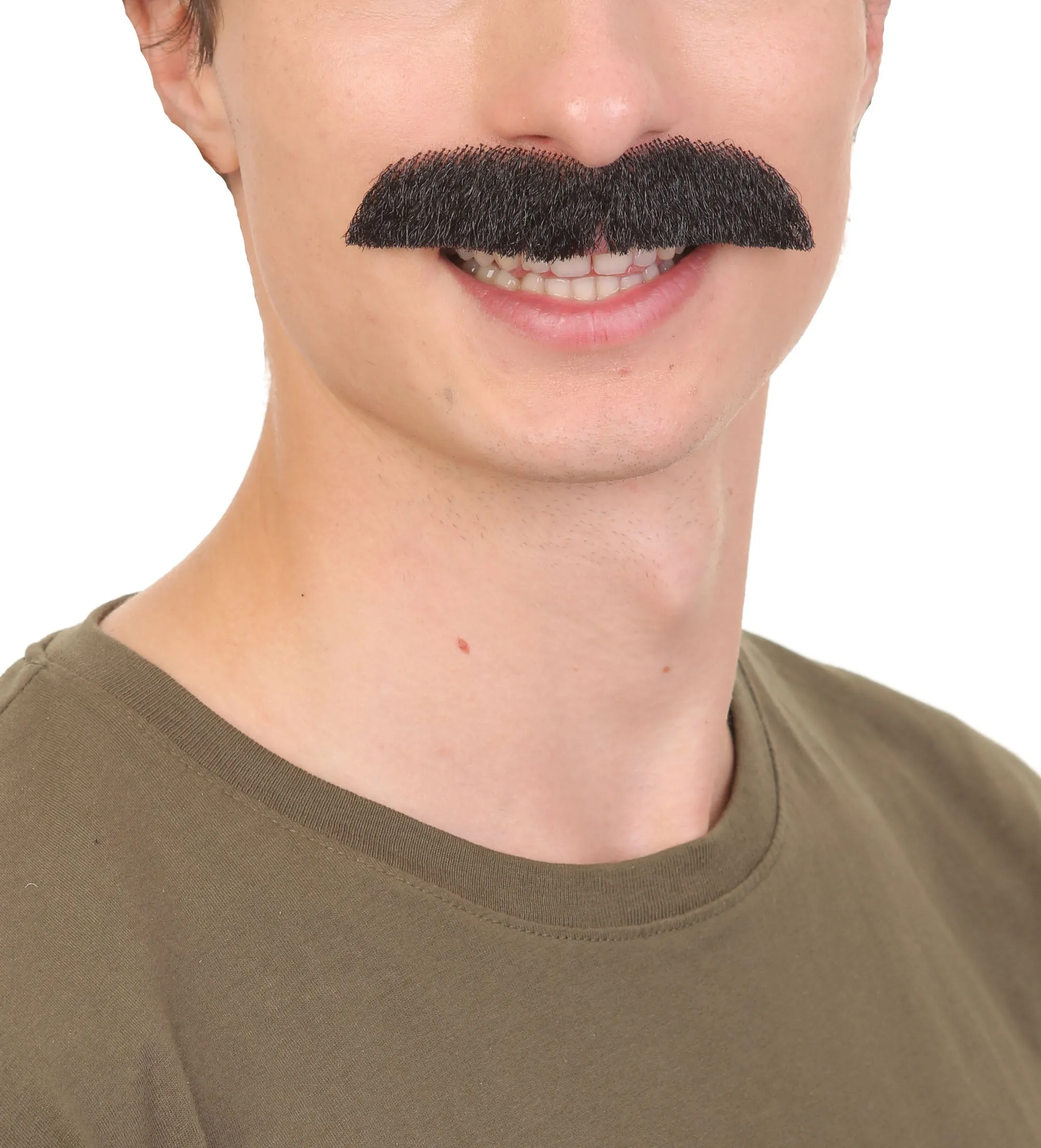 HPO Adult Men's Fake Human Hair Tv Show Mustache |  Novelty Costume