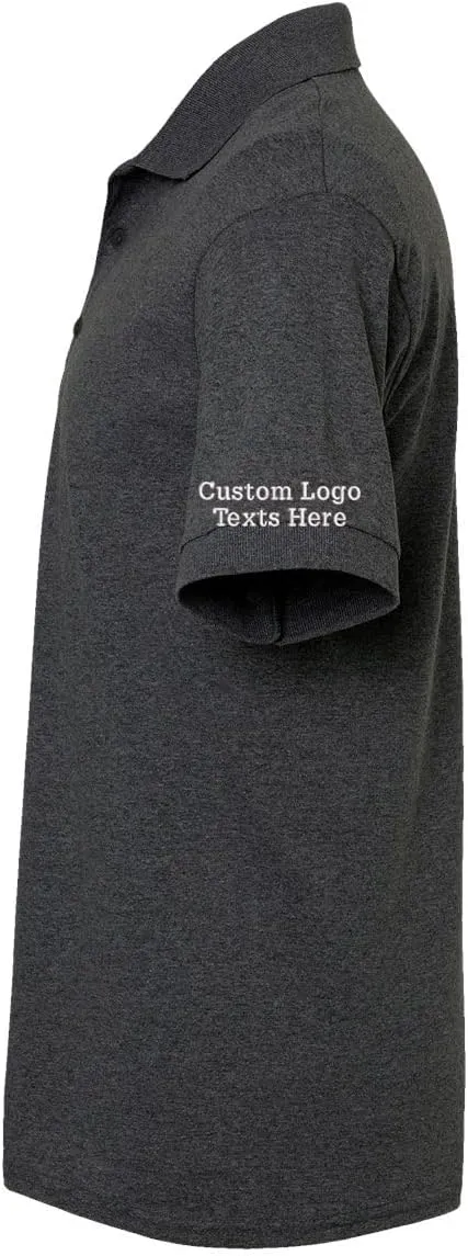 INK STITCH 8800 Custom Embroidery Personalized Logo Texts Dry Blend Jersey Polo Shirts