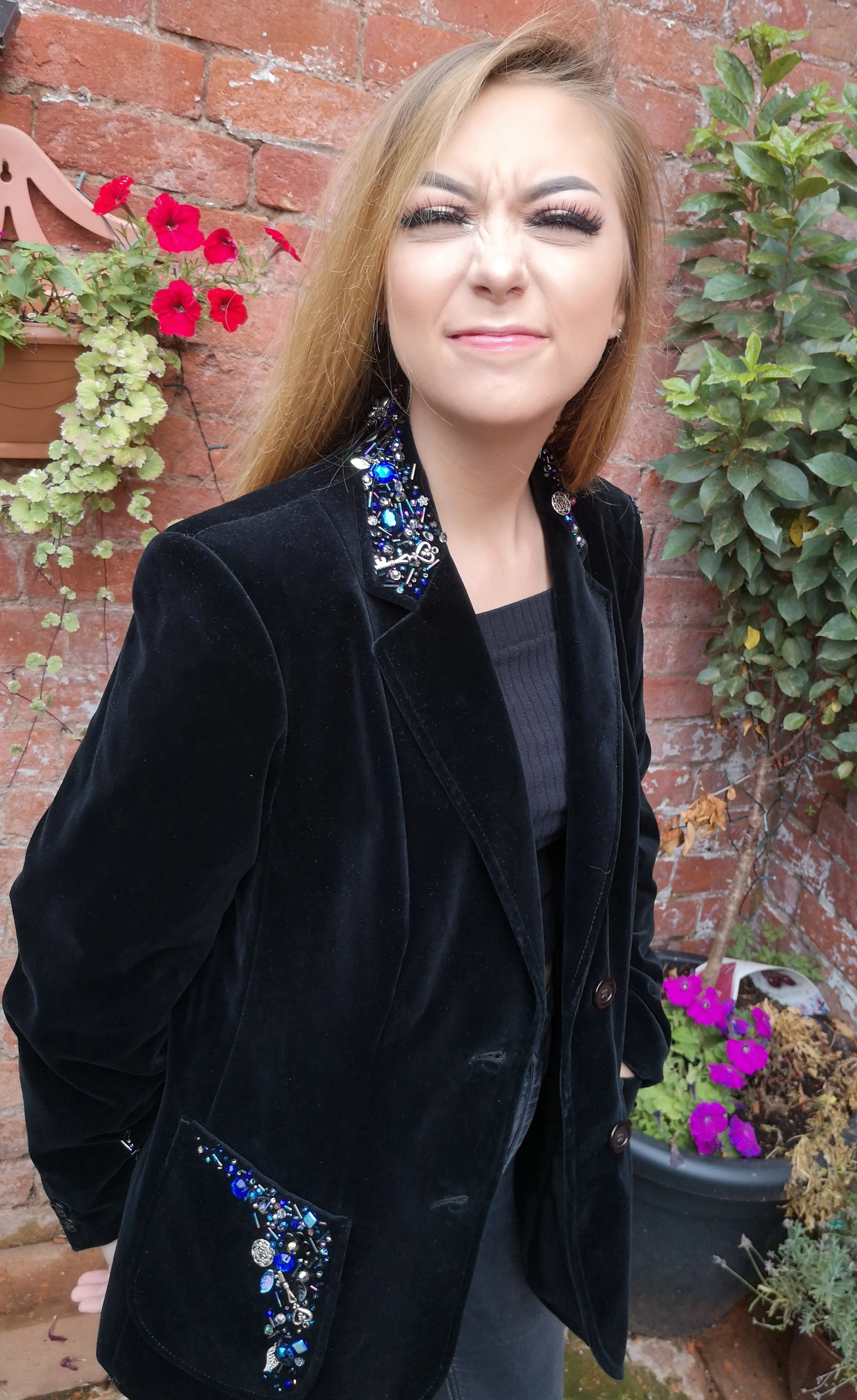 Jareth "the goblin king" inspired blinged, boho, festival jacket, ladies size 14