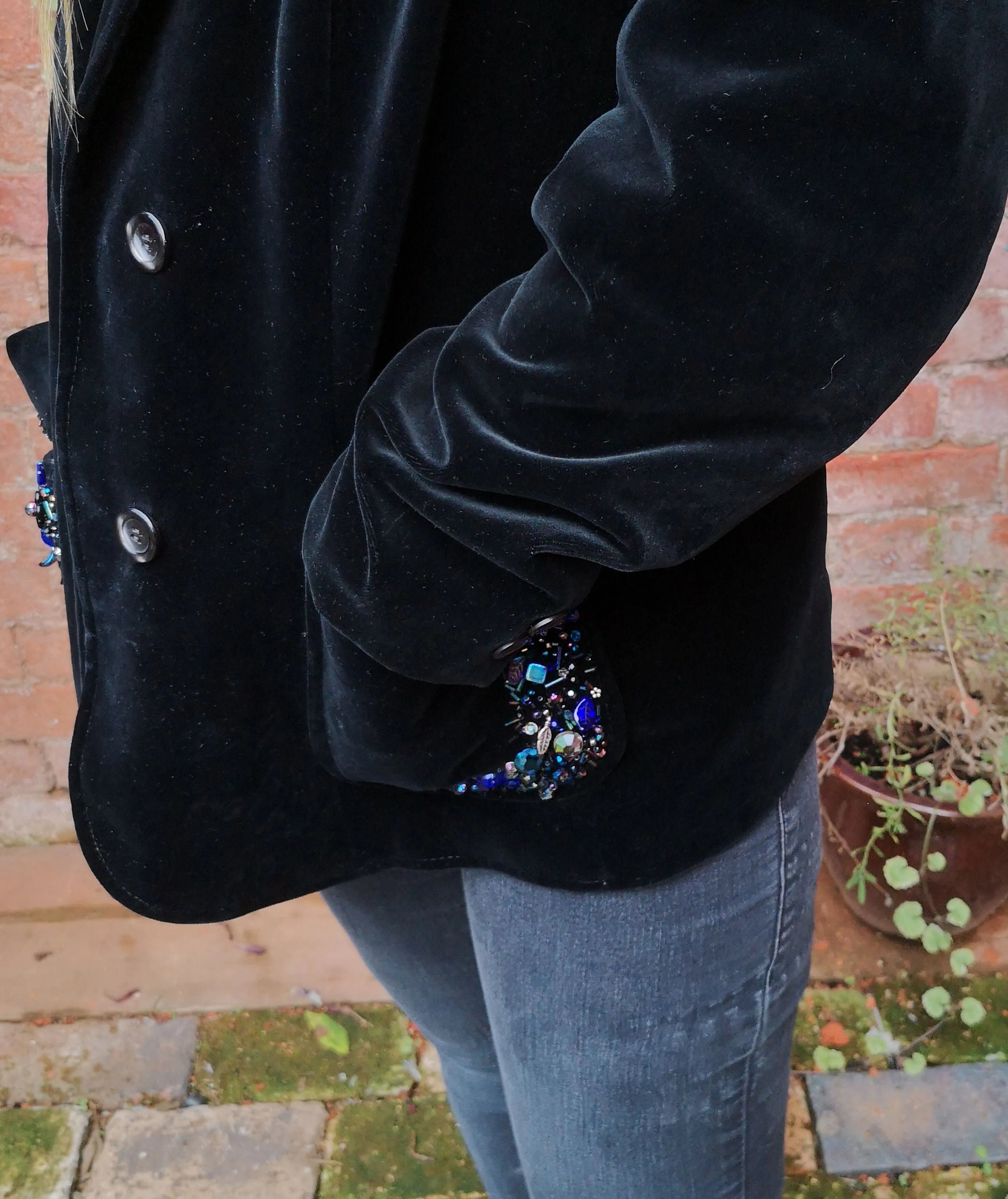 Jareth "the goblin king" inspired blinged, boho, festival jacket, ladies size 14