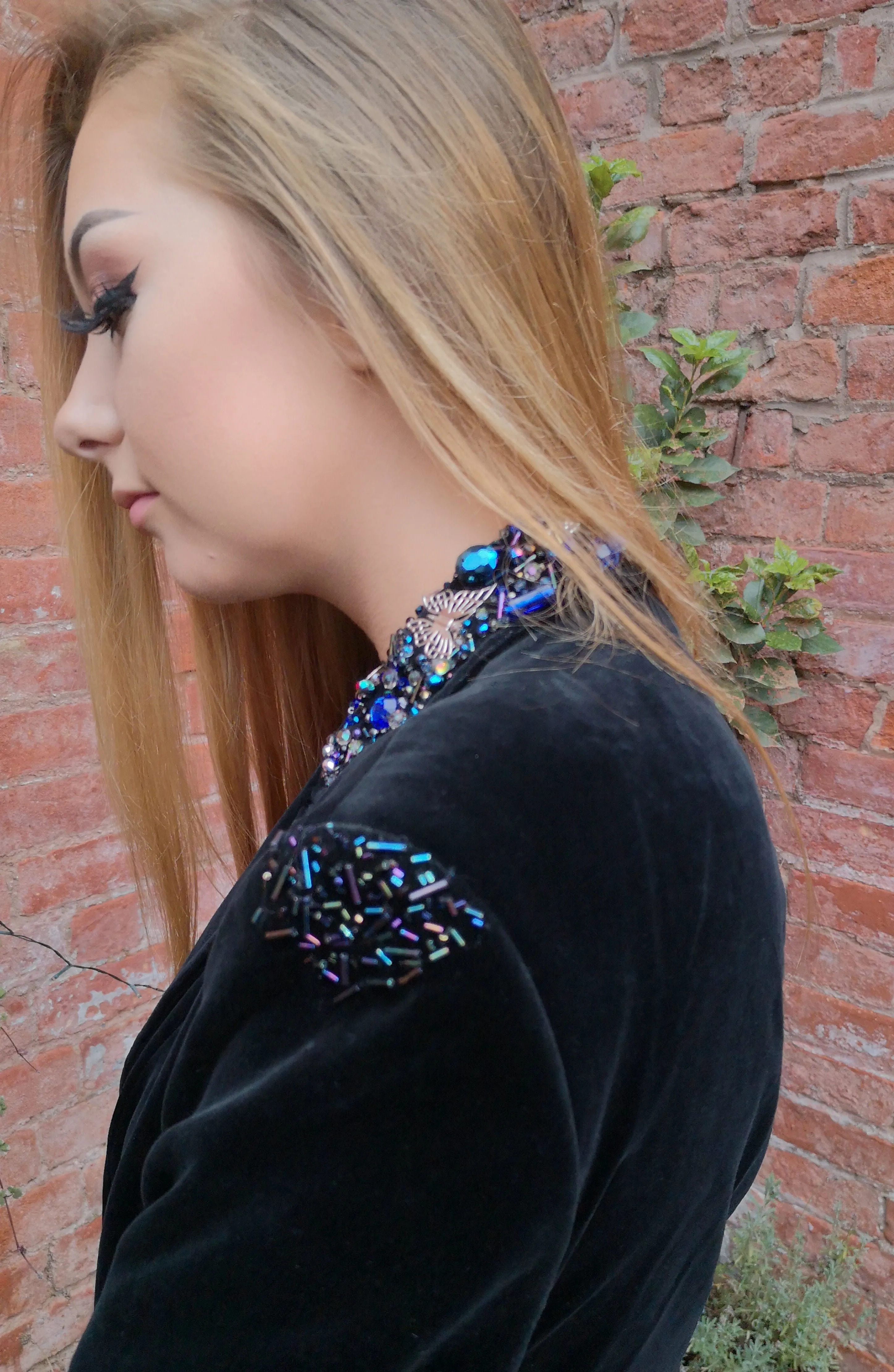Jareth "the goblin king" inspired blinged, boho, festival jacket, ladies size 14