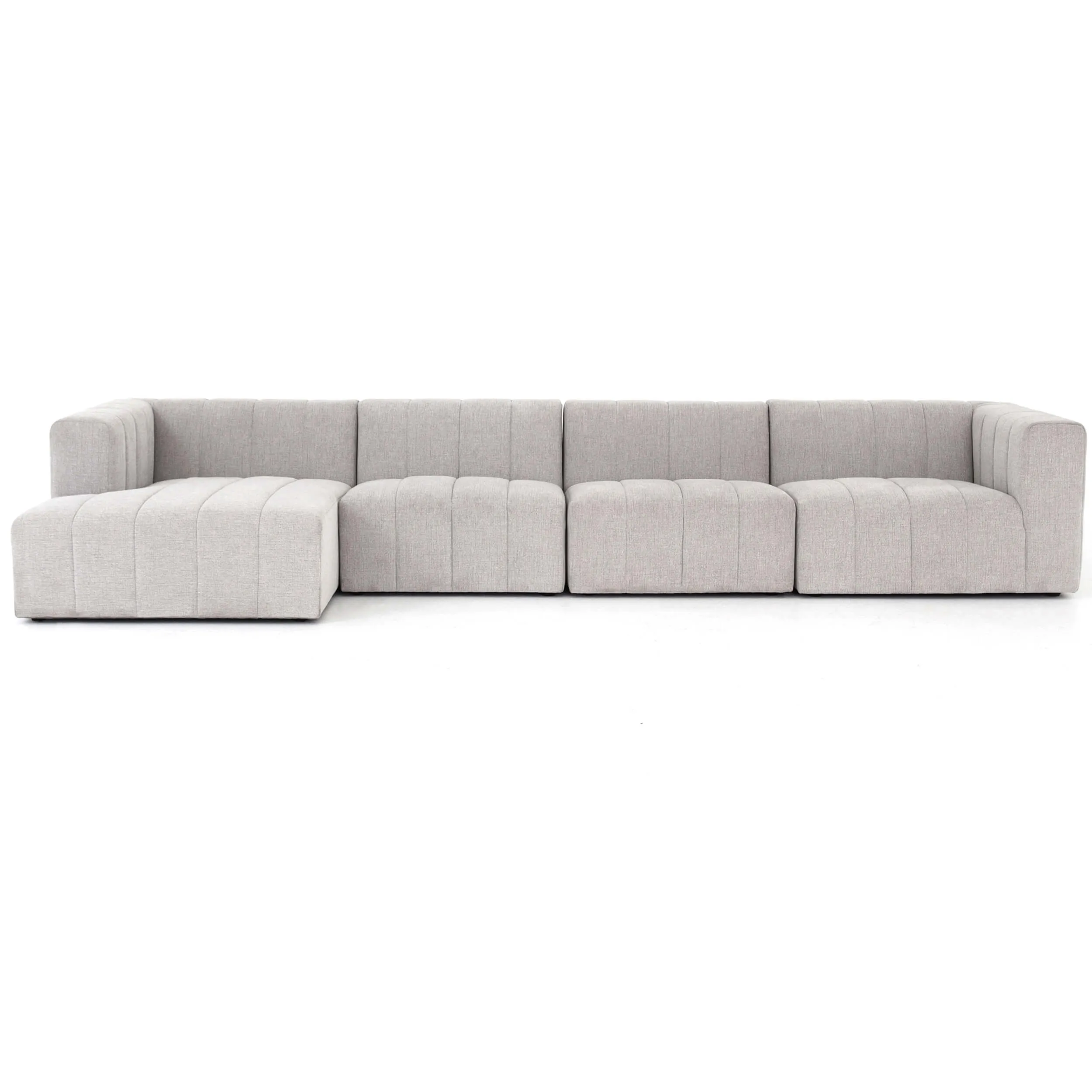 Langham Channeled 4 Piece Sectional, Napa Sandstone