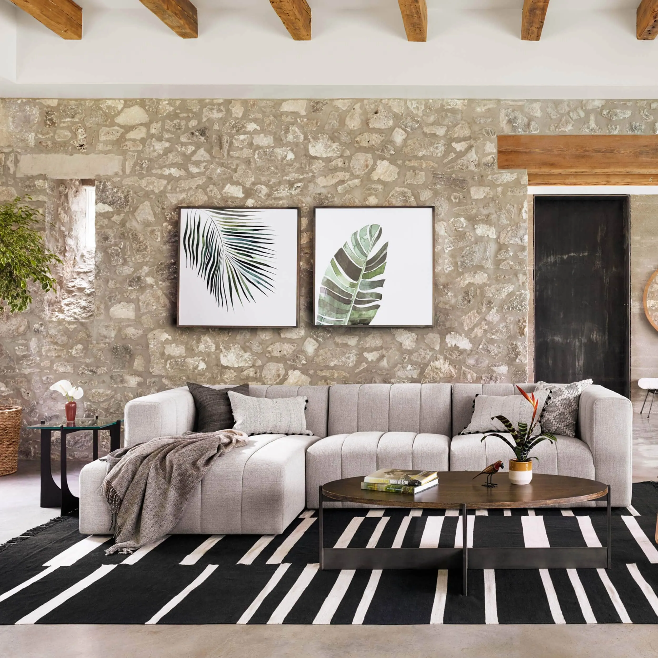 Langham Channeled 4 Piece Sectional, Napa Sandstone