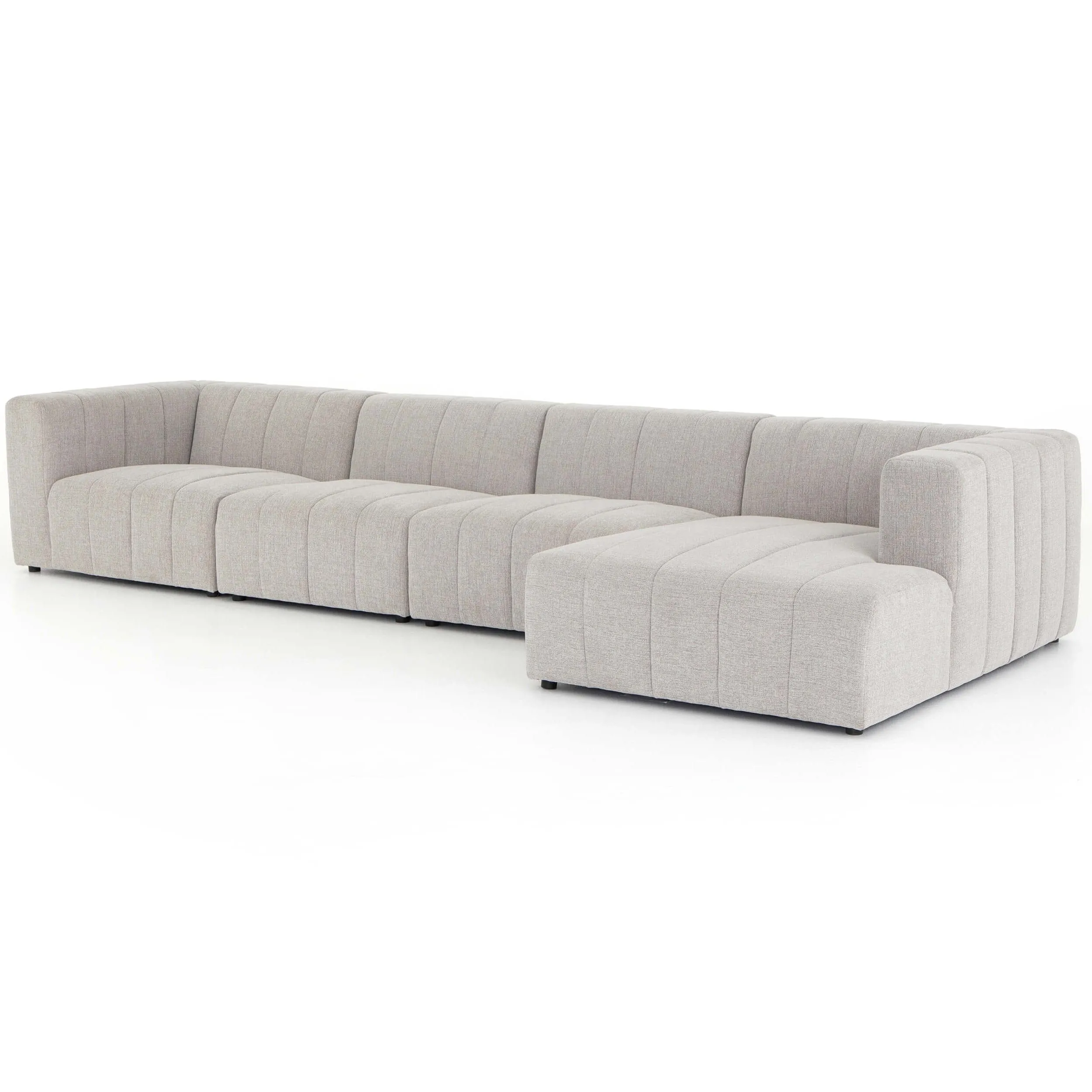Langham Channeled 4 Piece Sectional, Napa Sandstone