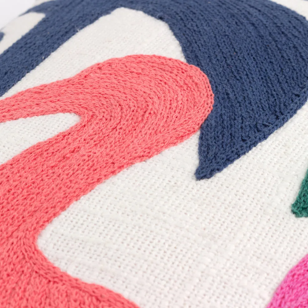 Marula Embroidered Cushion Multicolour
