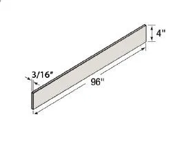 Matching Toe Kick Material - Warmwood Shaker-Finished TK - 96"W x 4"H x 3/16"D