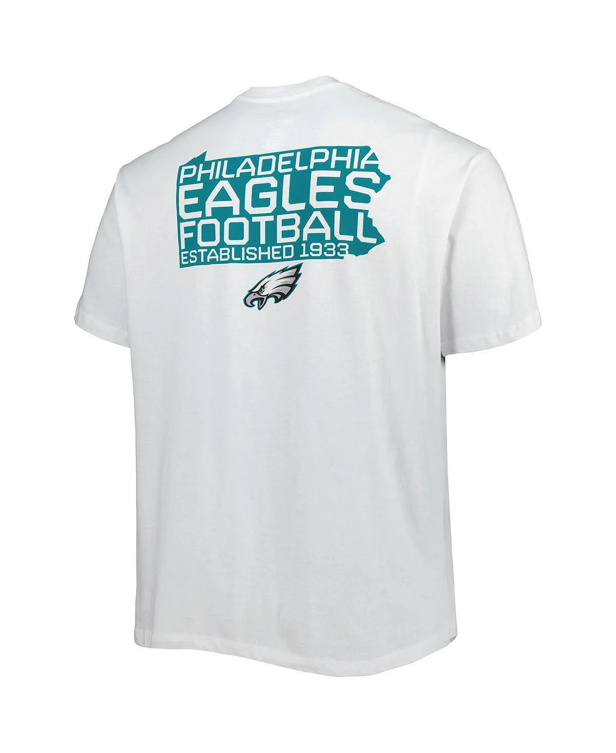 Men's Branded White Philadelphia Eagles Big and Tall Hometown Collection Hot Shot Fanatics T-Shirt, White