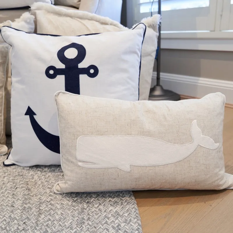 Mirage Haven Tail Linen and White 30x50cm Kids Cushion Cover