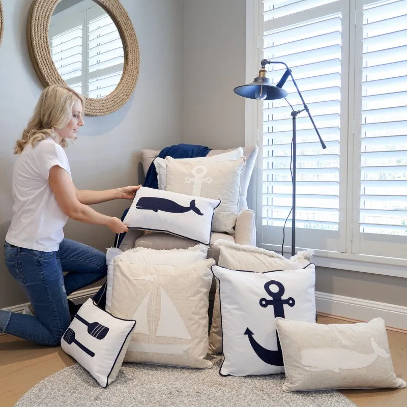 Mirage Haven Tail Linen and White 30x50cm Kids Cushion Cover