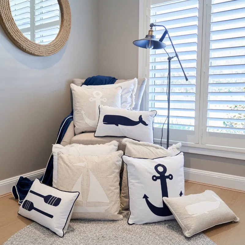 Mirage Haven Tail Linen and White 30x50cm Kids Cushion Cover