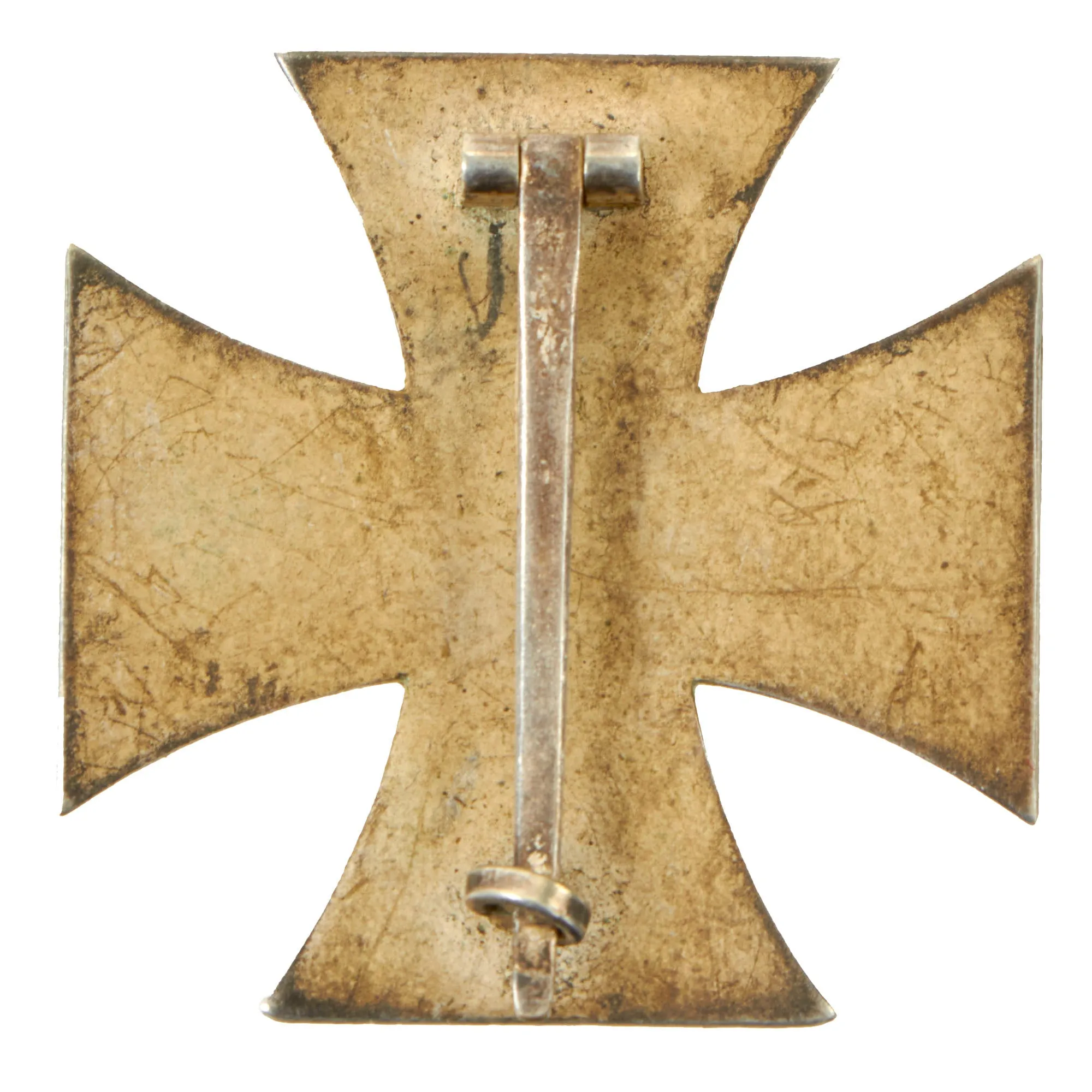 Original German WWII Vaulted Iron Cross First Class 1939 with Pinback - EKI - Unmarked