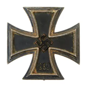 Original German WWII Vaulted Iron Cross First Class 1939 with Pinback - EKI - Unmarked