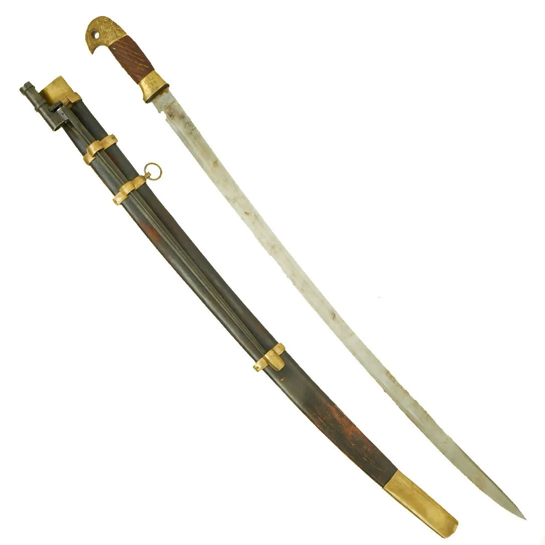Original Soviet Russian 1930 dated Cossack Shashka Saber with M-1891/30 Mosin-Nagant Bayonet - Marked CCCP