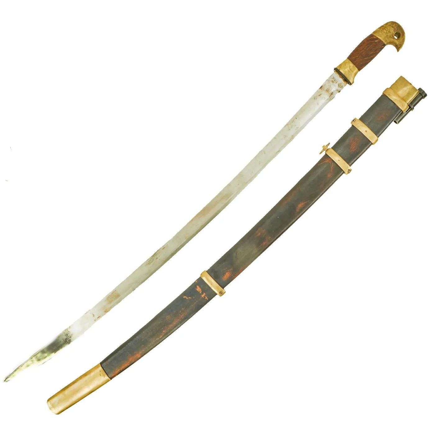 Original Soviet Russian 1930 dated Cossack Shashka Saber with M-1891/30 Mosin-Nagant Bayonet - Marked CCCP