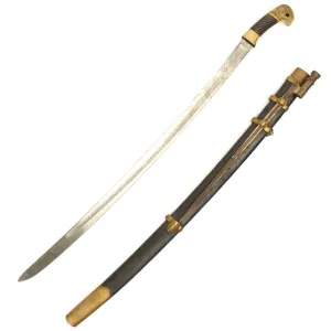 Original Soviet Russian 1938 Dated Cossack Shashka Saber with M-1891 Mosin-Nagant Socket Bayonet - Marked CCCP