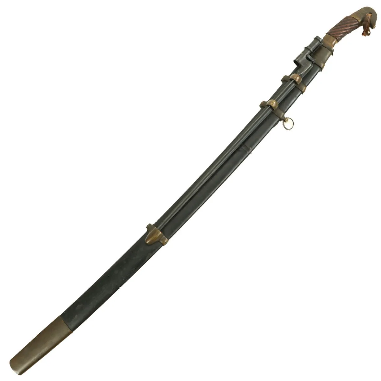 Original Soviet Russian 1941 Cossack Shashka Saber with M-1891/30 Mosin-Nagant Bayonet - Marked CCCP