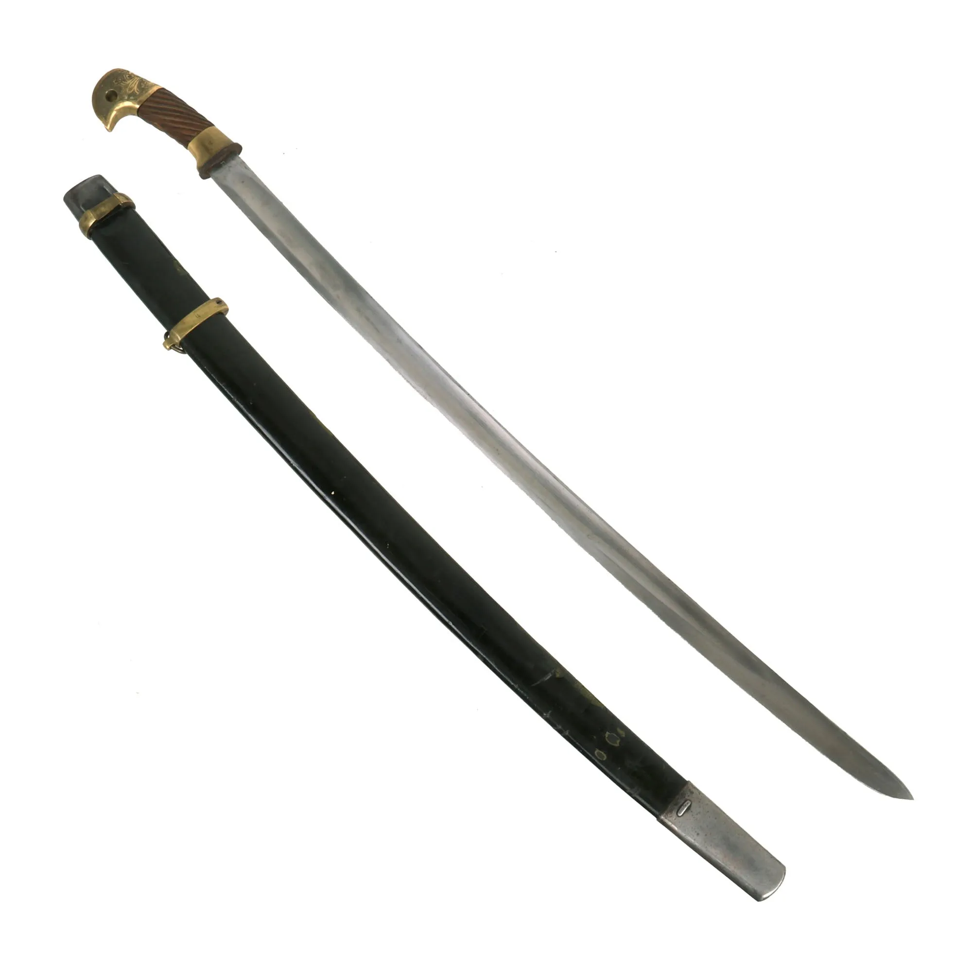 Original Soviet WWII Cossack Shashka Saber by НМЗ with Scabbard & Excellent blade - Dated 1945 & Marked CCCP