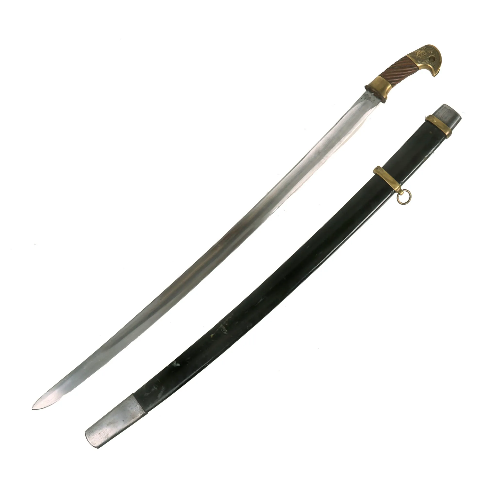 Original Soviet WWII Cossack Shashka Saber by НМЗ with Scabbard & Excellent blade - Dated 1945 & Marked CCCP