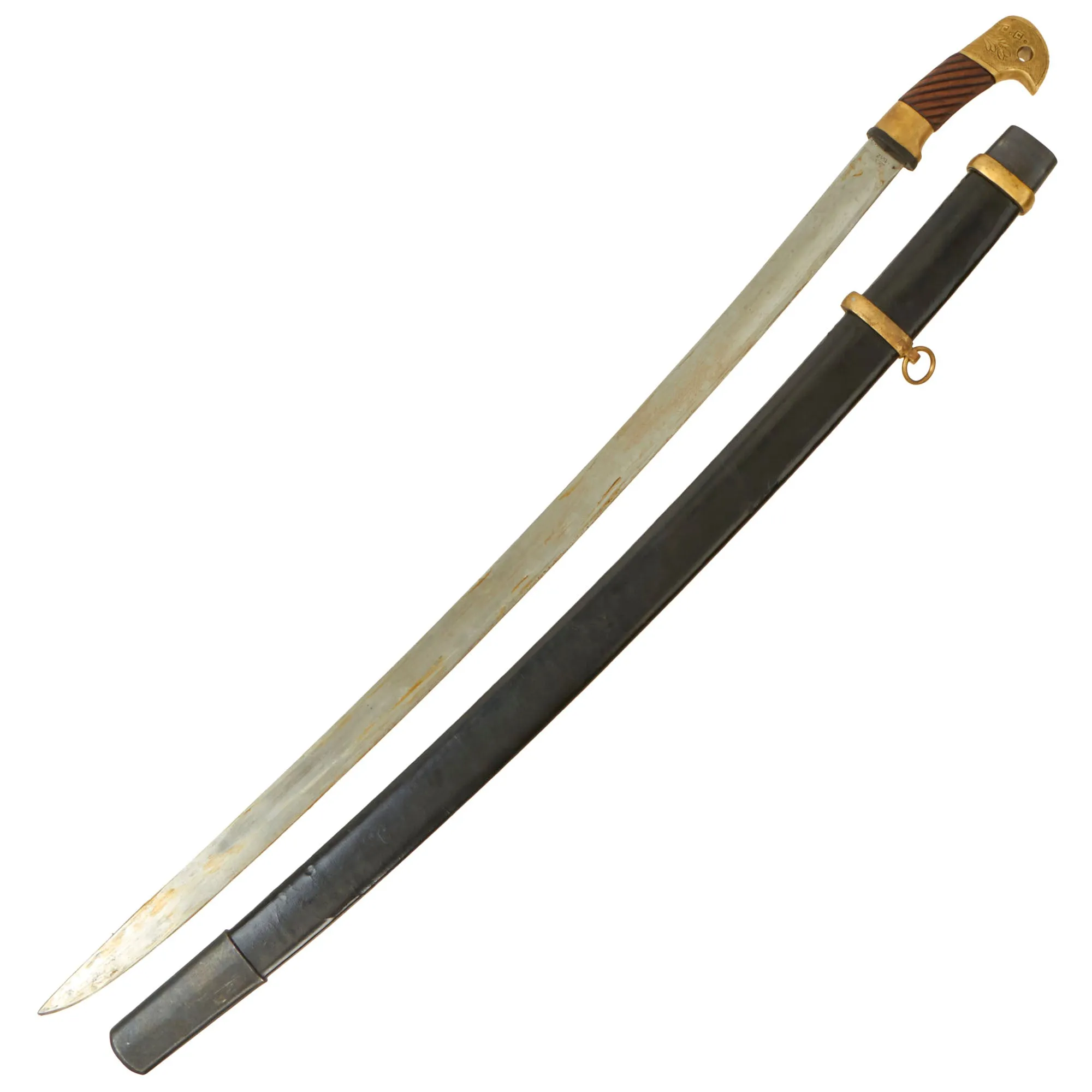 Original Soviet WWII Cossack Shashka Saber With Scabbard - Dated 1942 & Marked CCCP