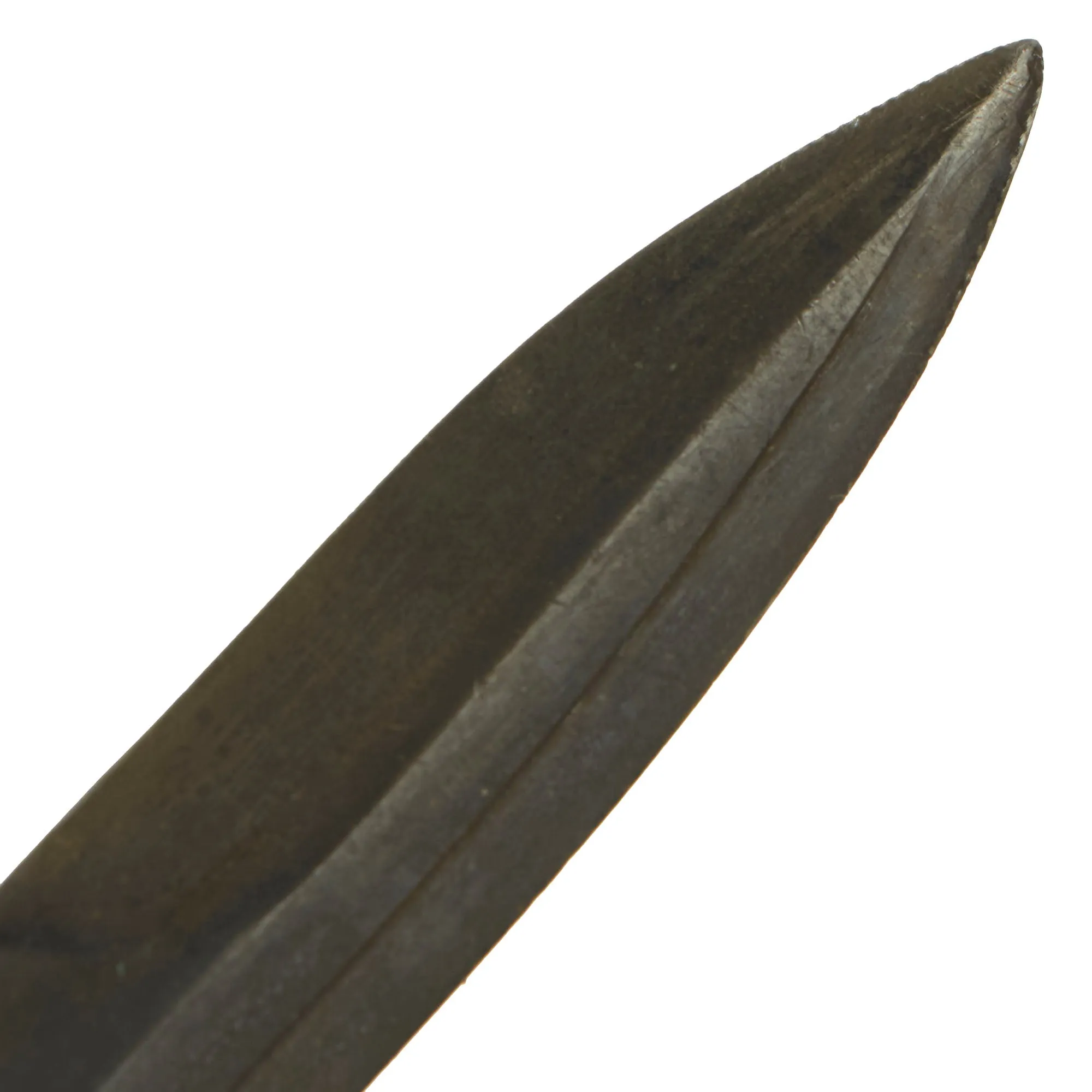 Original U.S. WWII Guard Marked M3 Fighting Knife by CASE with Hand Grooved Handle and Leather Scabbard