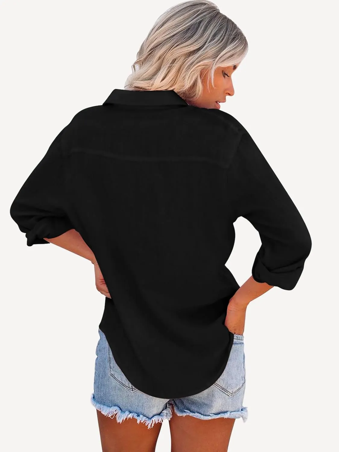 Paintcolors Womens Button Down Shirts Long Sleeve Dressy Casual Blouses Button Up Collared Shirts Tops for women