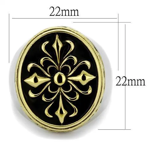Plating Stainless Steel Ring Epoxy Jet TK2241 for Men Style TK2241