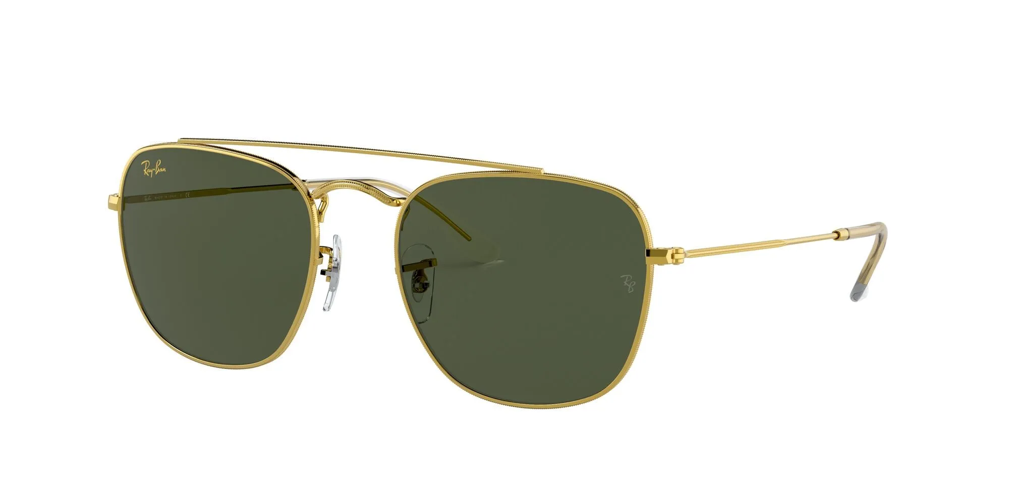 Ray Ban Shiny Gold Sunglasses with Green Classic Lenses-RB_3557_919631_51mm