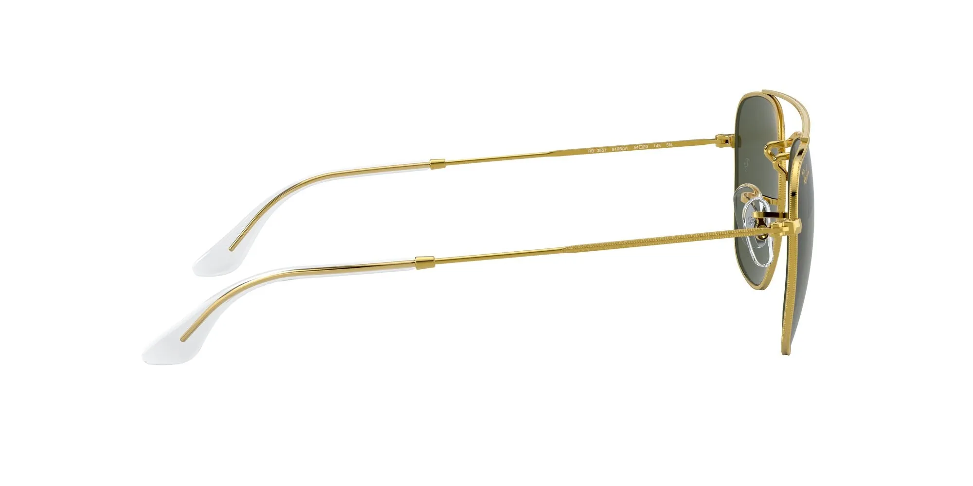 Ray Ban Shiny Gold Sunglasses with Green Classic Lenses-RB_3557_919631_51mm