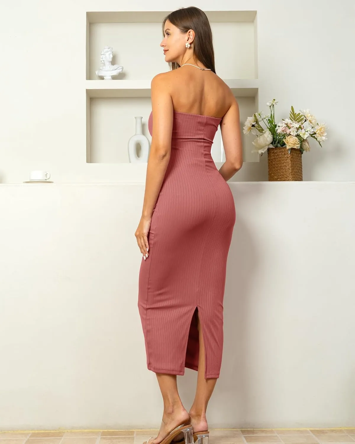 Rnxrbb 2 Piece Maternity Dress Cardigan Baby Shower Wedding Guest Summer Gender Reveal Photoshoot Tube Maternity Dress Long