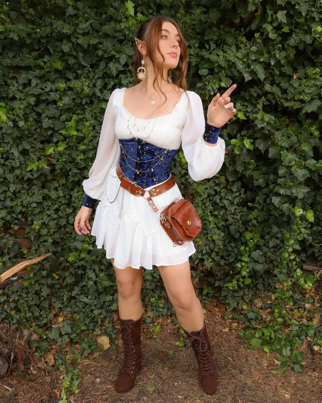 Scarlet Darkness Women Mini Skirt Ruffles Flared Skater Skirts High Waisted Short Renaissance Pirate Skirt