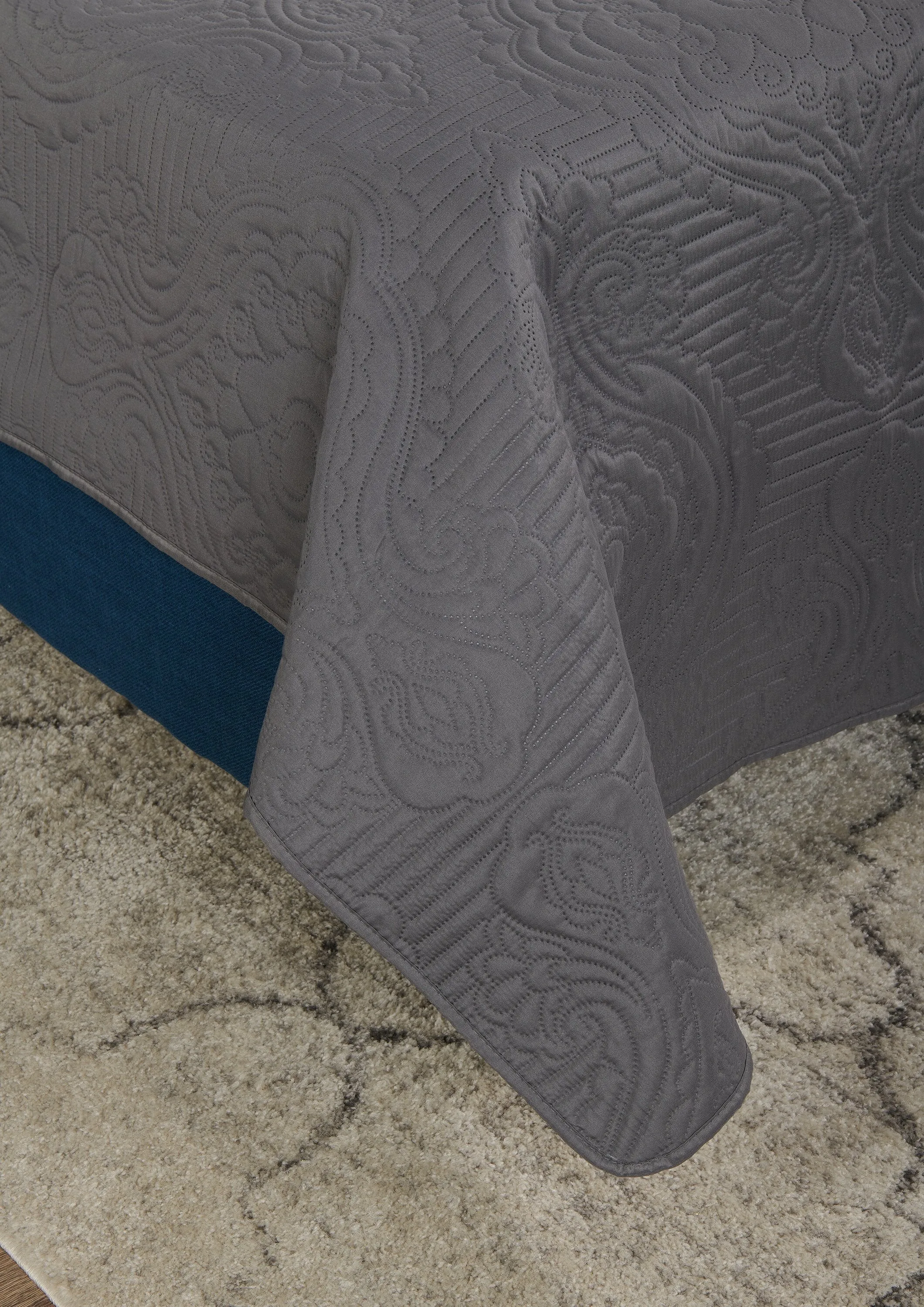 Soren 3-Piece King Quilt Set - Grey