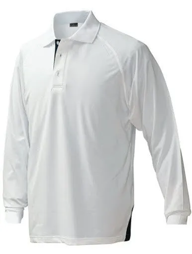 Stencil Mens Long Sleeve Team Polos (1042)