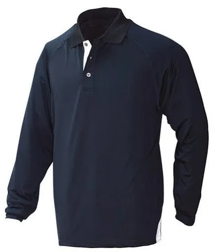 Stencil Mens Long Sleeve Team Polos (1042)