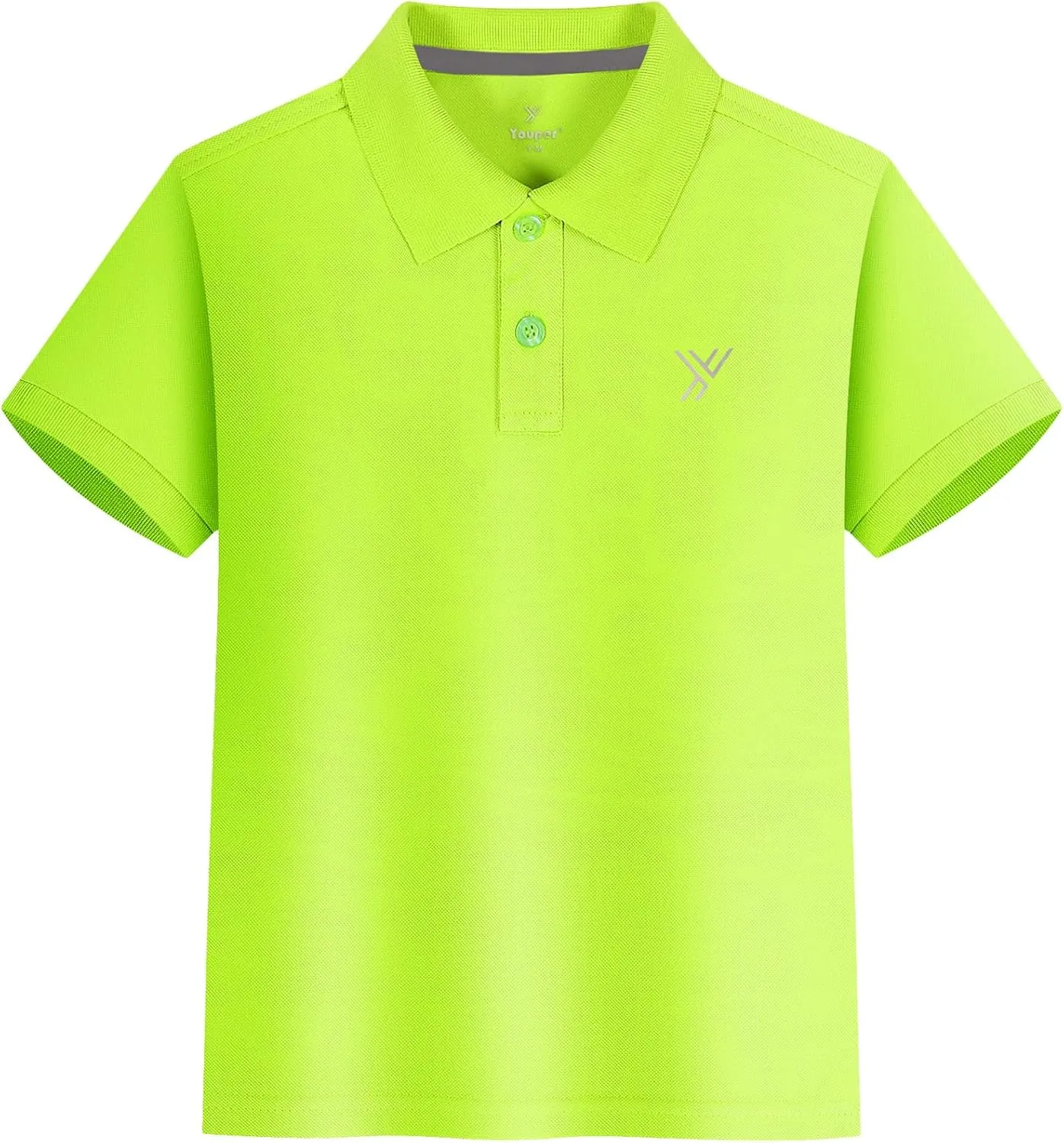 Youper 2-Pack Boys Performance Polo Shirt, Youth Quick Dry Short Sleeve School Uniform Polo Shirt